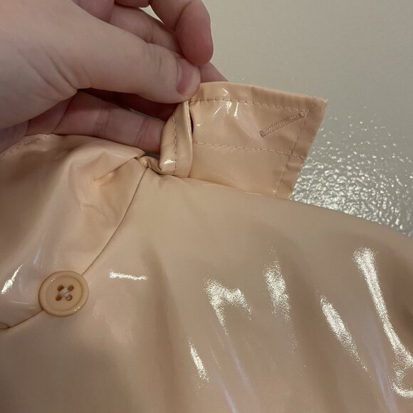 Jane Post Women S Peach Detachable Hood Iconic Princess Rain Slicker Jacket NWT - Picture 7 of 14